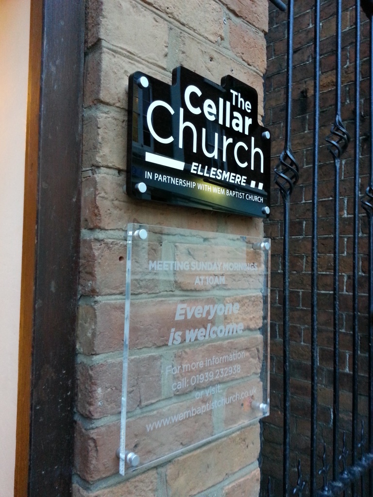 The Cellar Church Acrylic Signage