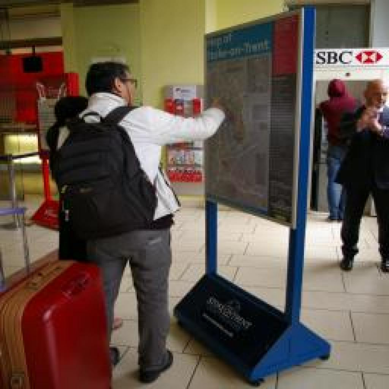 Eye-catching Visit Stoke tourism poster sites at railway station