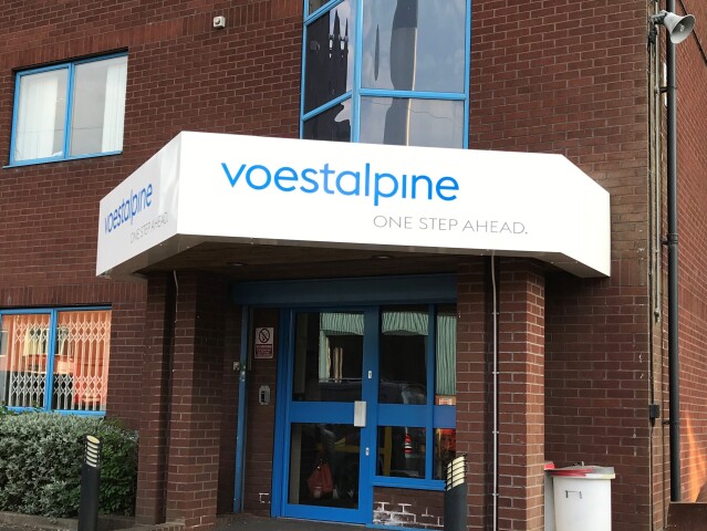 Voestalpine Fascia Sign