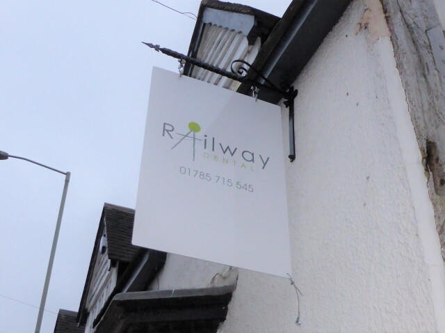 Railway Dental Practice Hanging Sign