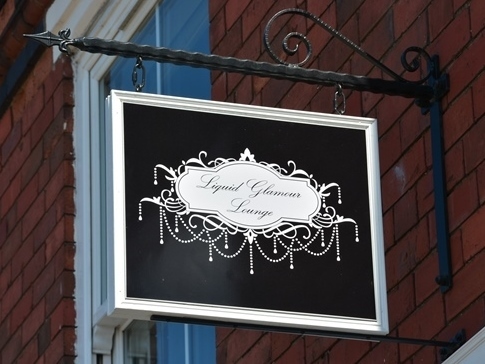 Liquid Glamour Hanging Sign