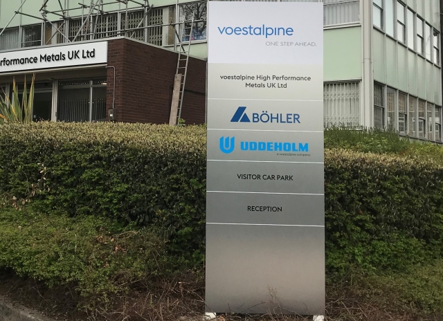 Voestalpine Monolith Sign