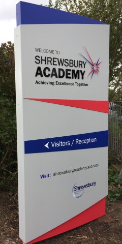 Shrewsbury Academy Monolith Signage