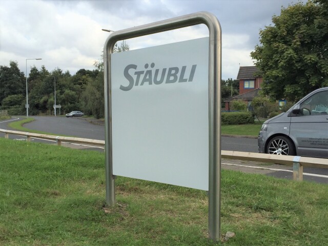 Staubli Post Sign
