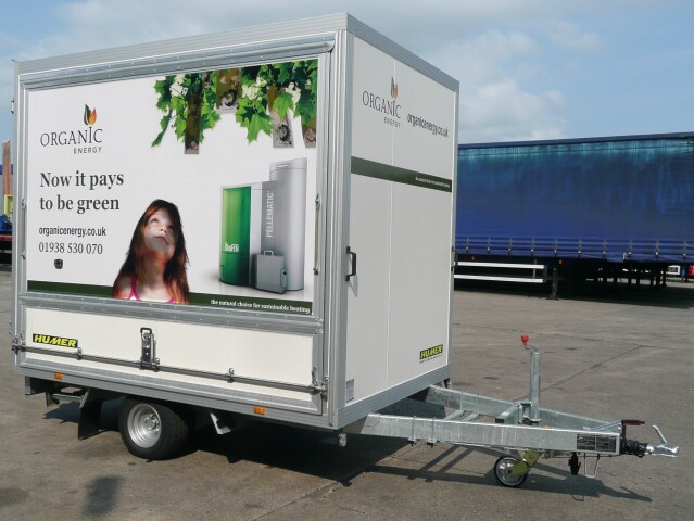 Organic Energy vinyl wrap for promotion trailer