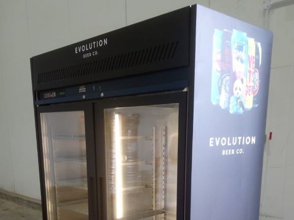 Vinyl wrap for Evolution beer fridge