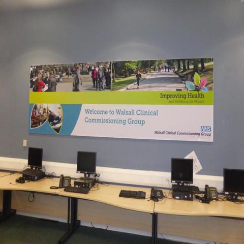 NHS Wall Mounted Tension Fabric Display